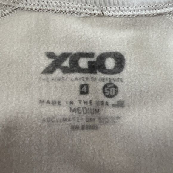 XGO Pullover Men Medium Beige Sweater 3/4 Zip UPF 50 Long Sleeve Fleece Lined - Picture 4 of 12